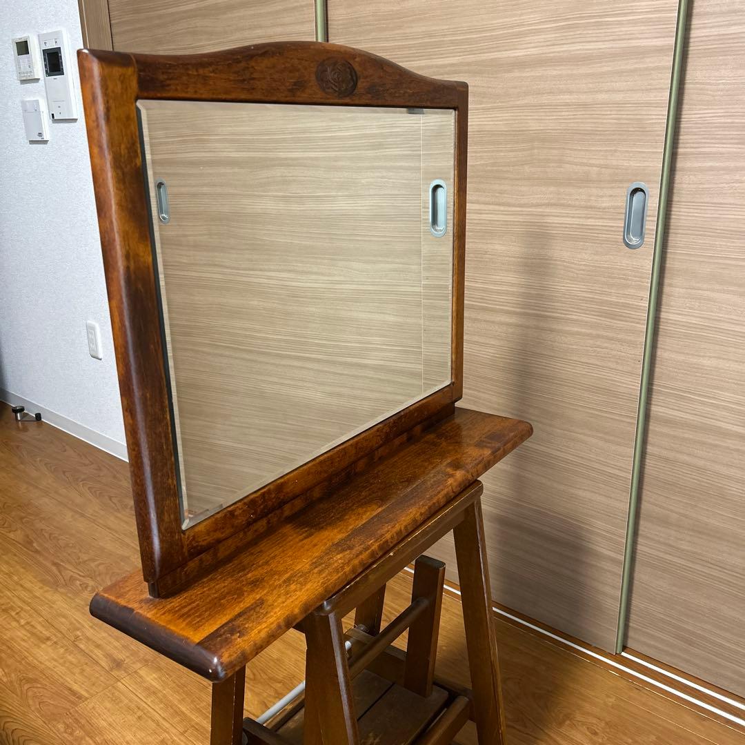 木製ミラー ブラウン