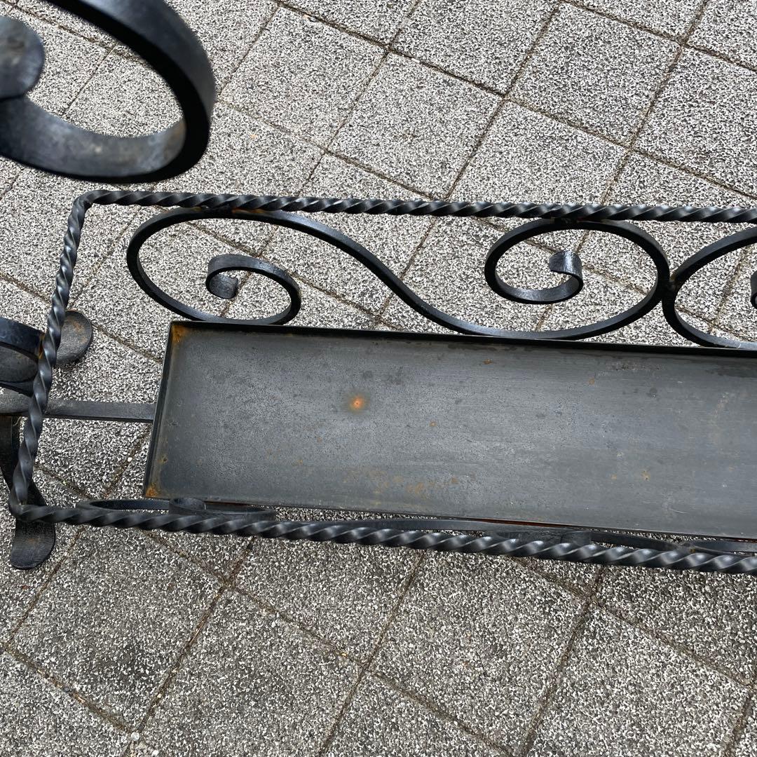 大型　アンティーク　アイアン　ブラックメタル　プランターラック