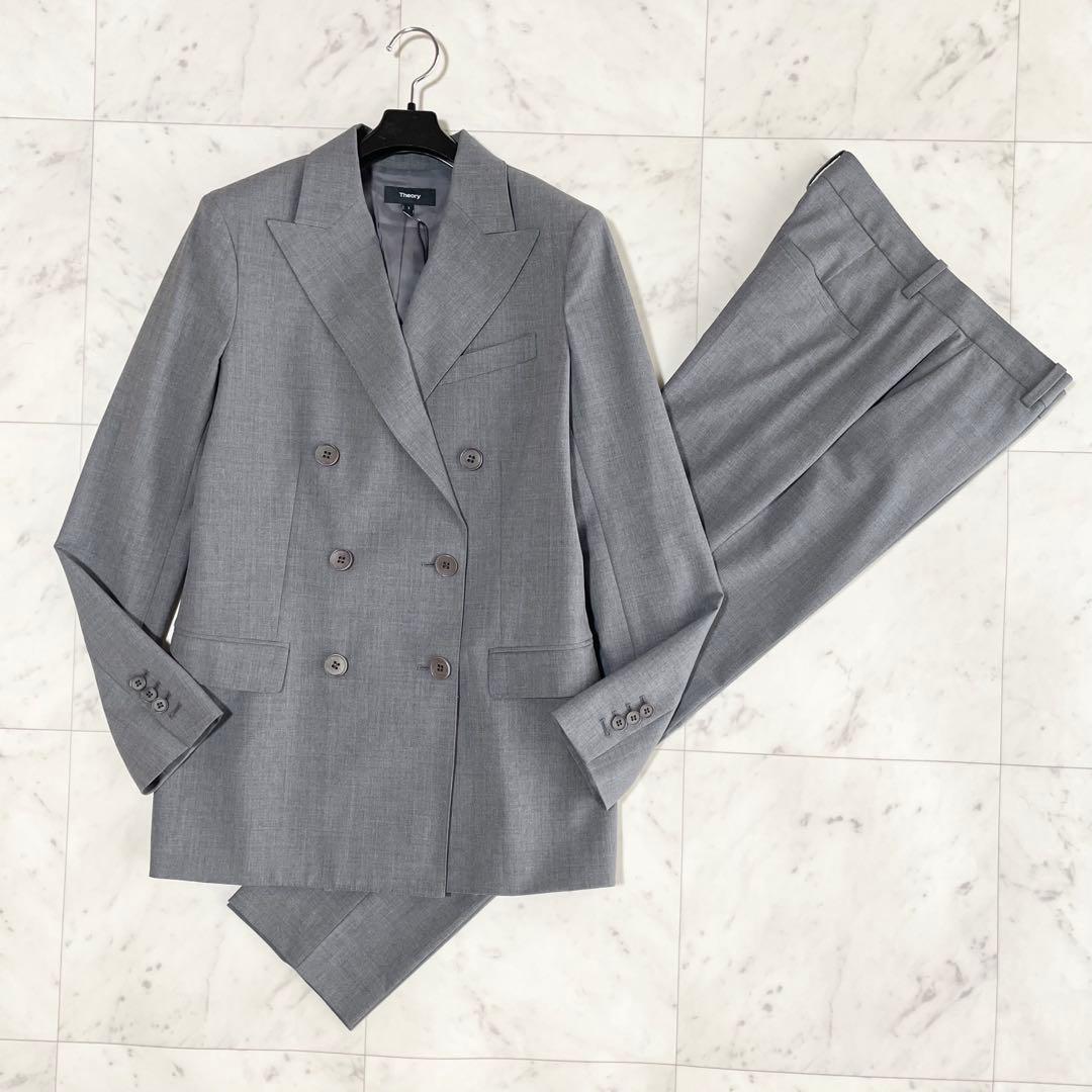 新品　Theory スーツ　セットアップ　ジャケット　パンツ　ダブル　グレー
