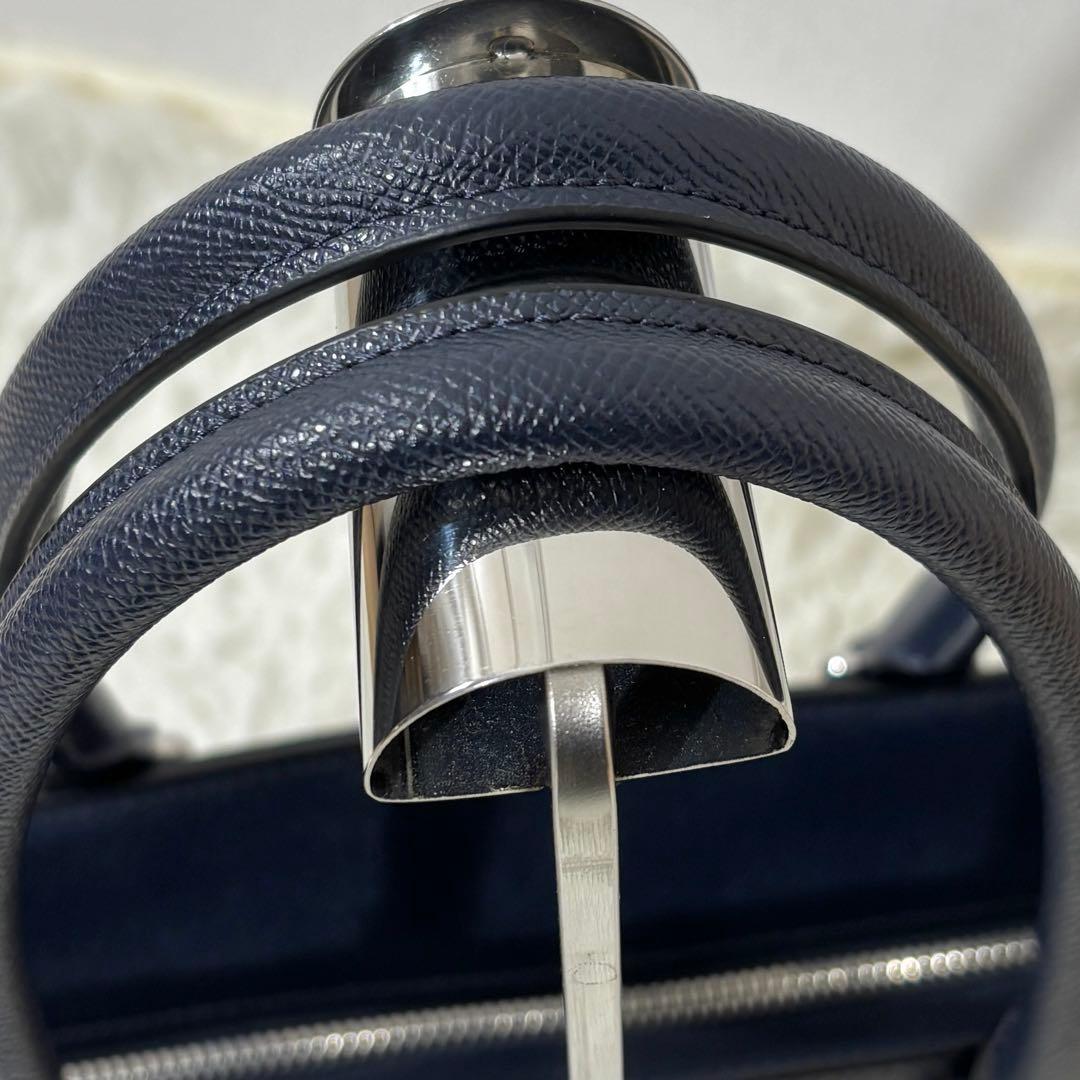 【美品】 COACH ベケット サファイアーノレザー トートバッグ ネイビー