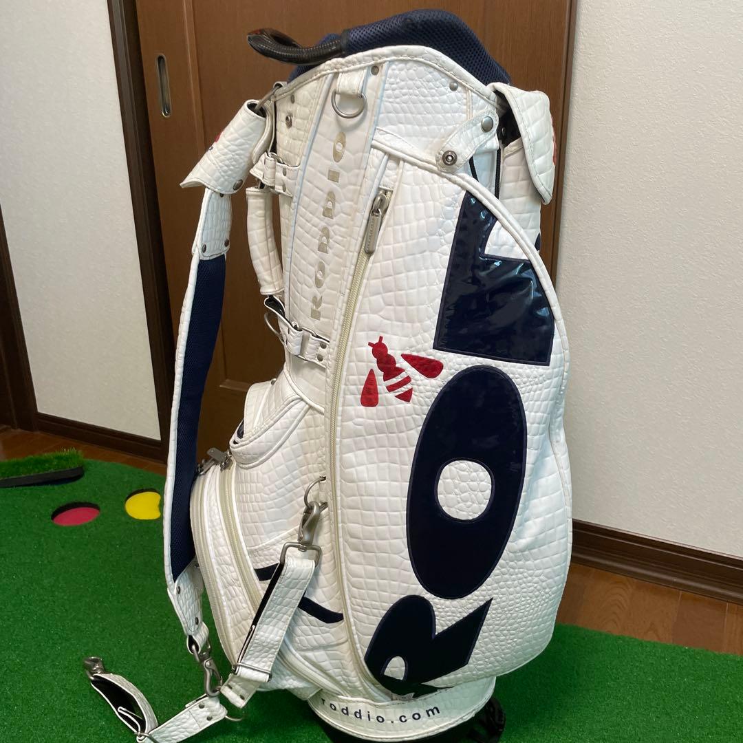 ★RODDIO ホワイトクロコのスタンドタイプキャディバッグ