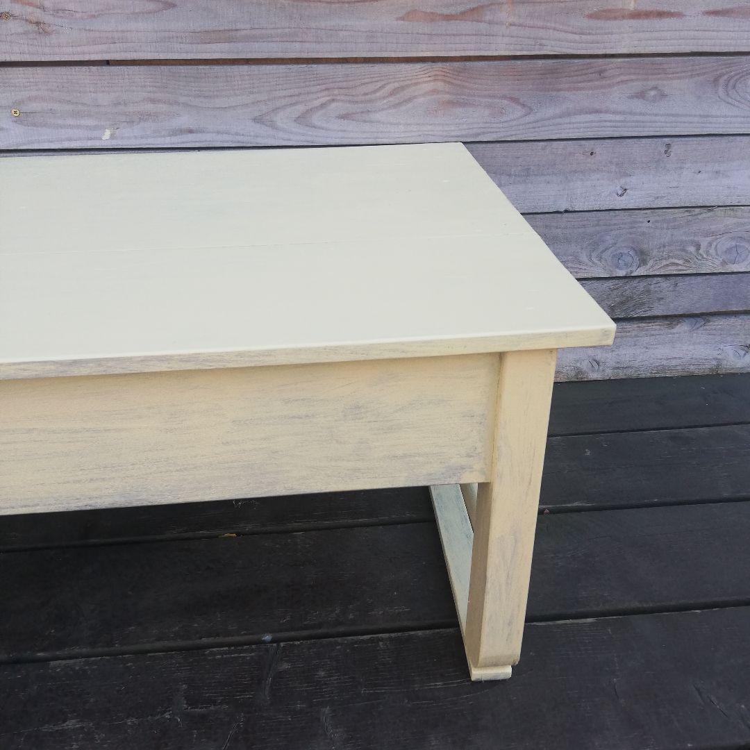 M♦希少ヴィンテージ　ハンドペイント　コーヒーテーブル　ローテーブル 勉強机