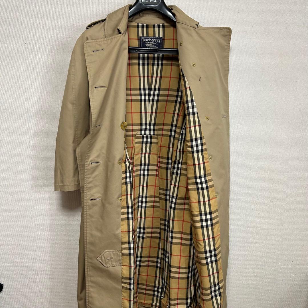 バーバリーズ トレンチコート ヴィンテージ ノバチェック ベージュ L