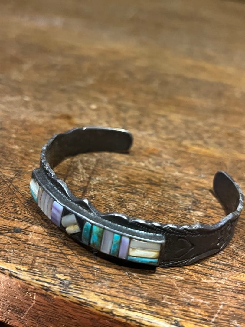 ヴィンテージスターリングシルバー　ズニ族 バングル