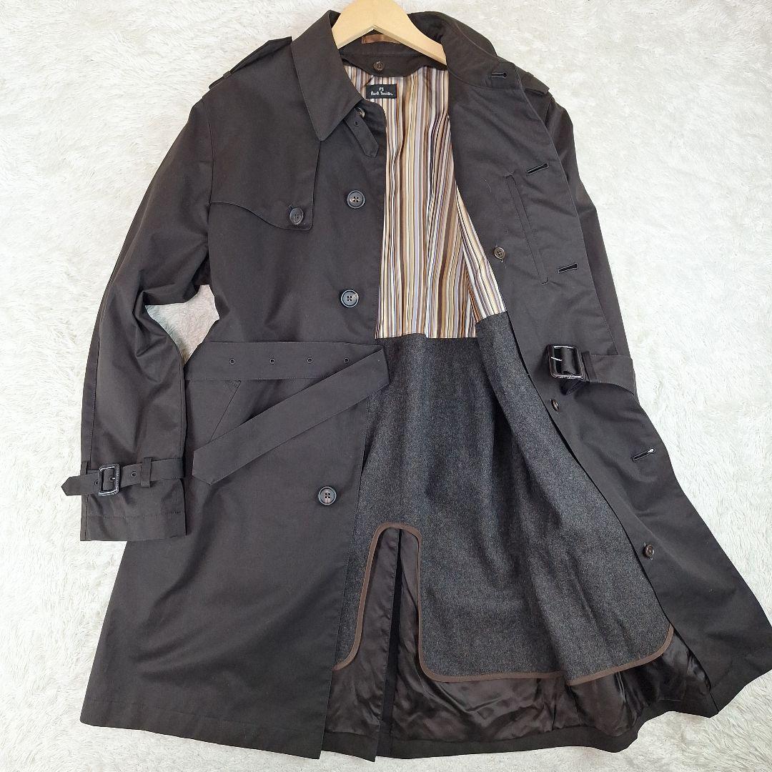 ポールスミス　2wayコート　ライナー　カシミヤ混　マルチストライプ　XL