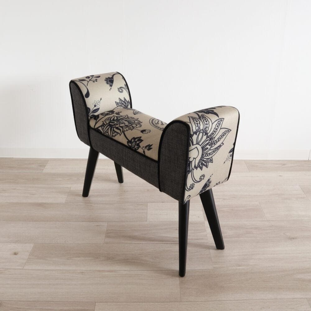 ★スツールベンチ グレー＆エスニック クッションチェア 椅子 グレー 腰掛【S】