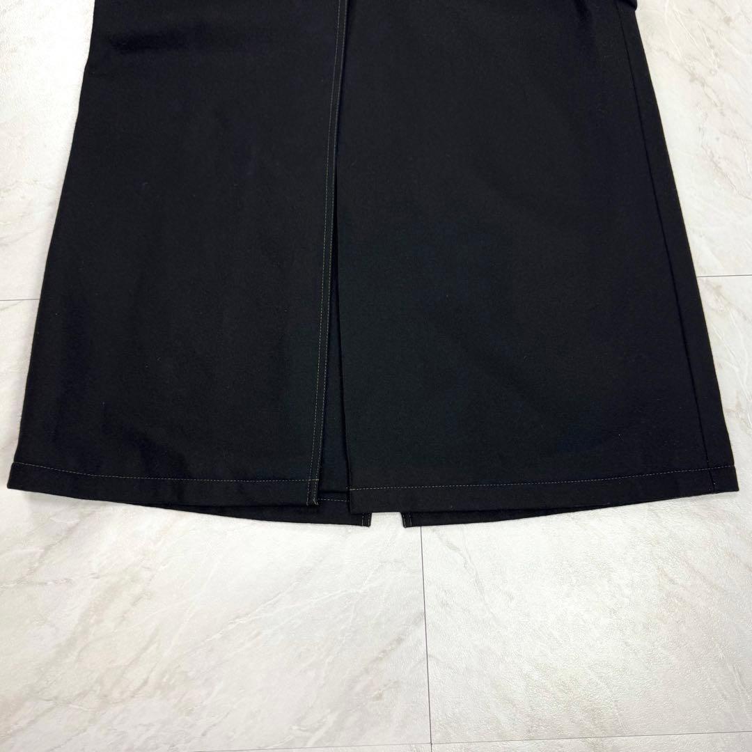 美品 ゴルチエ ジーンズ スーパーロング ファー切替 ミリタリー コート 48