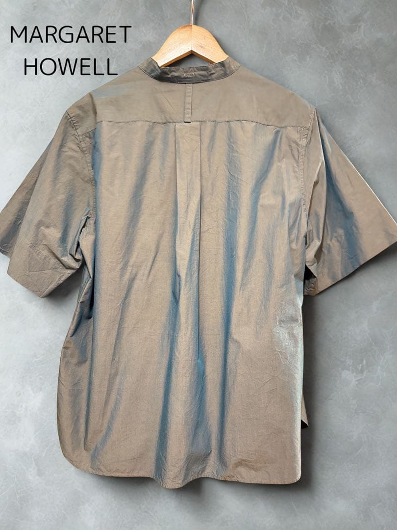 【美品】MARGARET HOWELL バンドカラーシャツ
