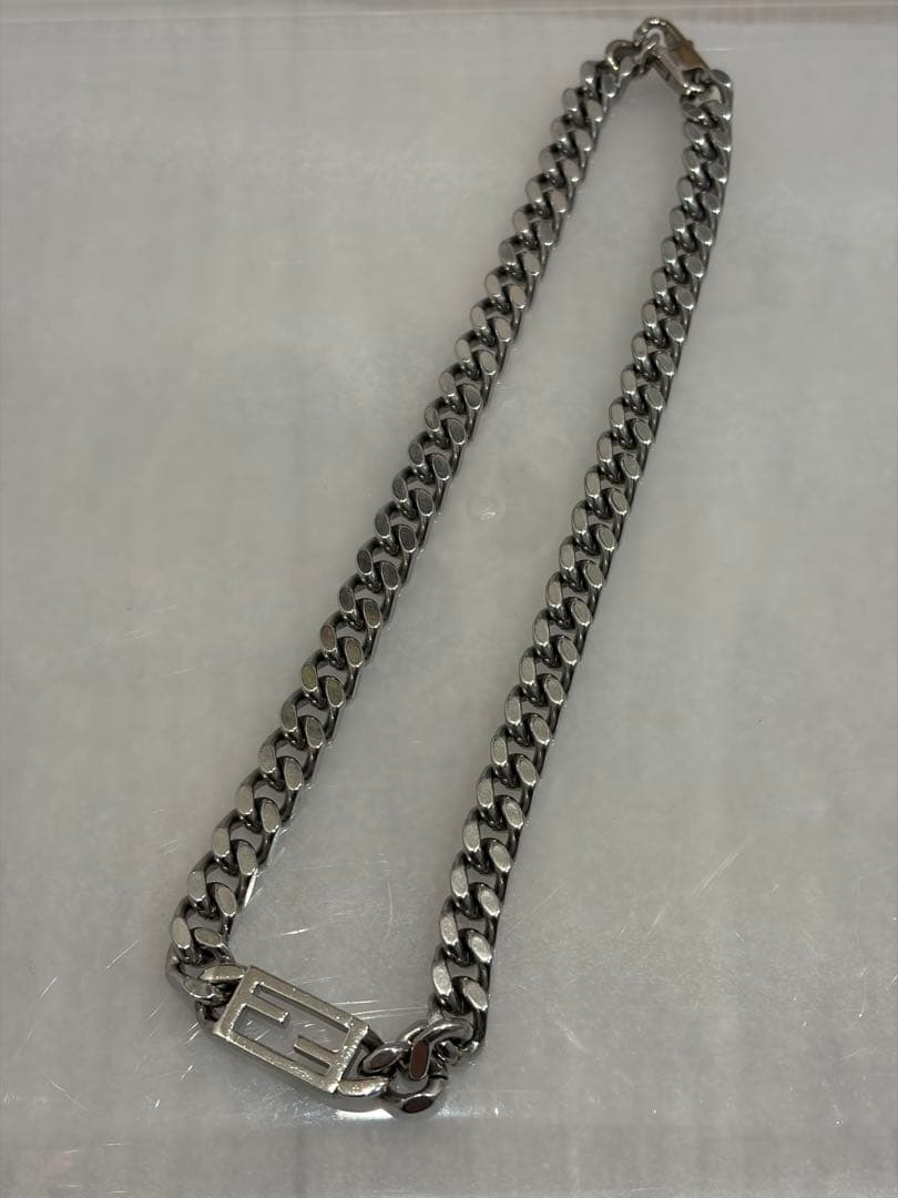 フェンディ ネックレス バゲット チョーカー 喜平 シルバー 大ぶり
