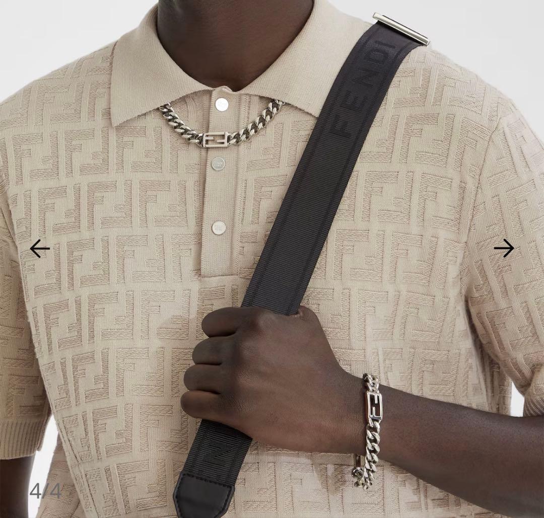 フェンディ ネックレス バゲット チョーカー 喜平 シルバー 大ぶり