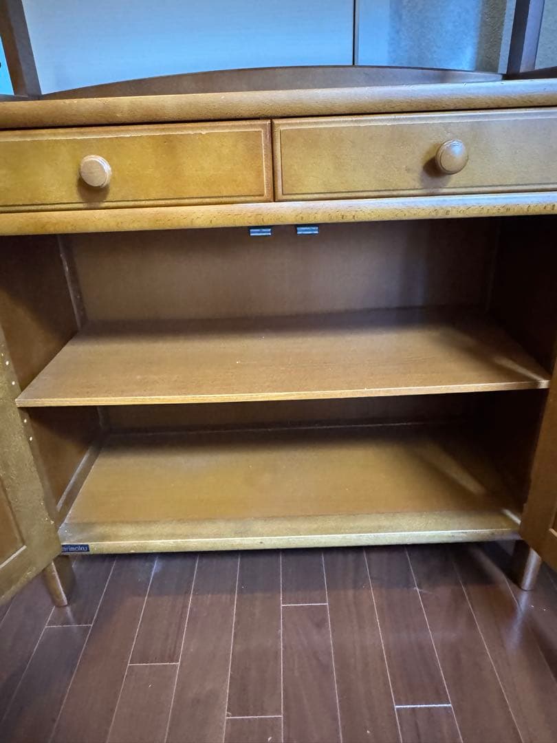 オールドカリモク　電話台　FAX台　キャビネット　レトロ　送料込み匿名発送