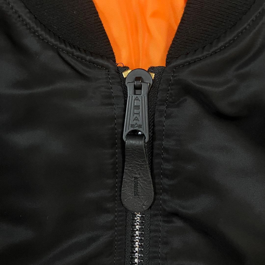 alpha ma-1 中綿 ミリタリー フライト ジャケット 短丈 太アーム L