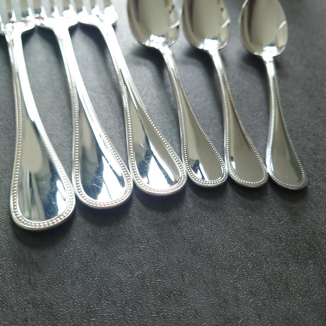 美品 クリストフル パール ケーキフォーク コーヒースプーン 6点
