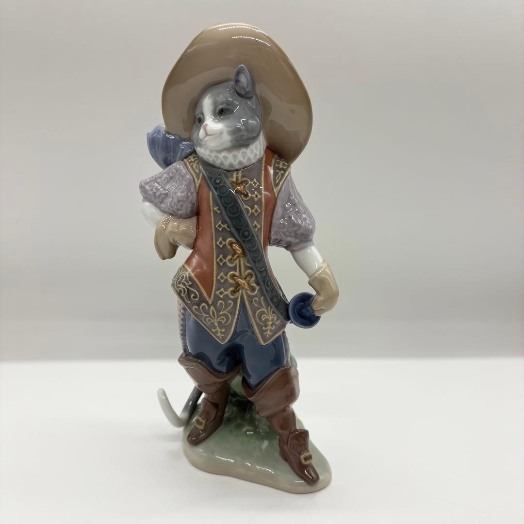 極美品 長靴をはいた猫 リヤドロ グリム童話コレクション アンティーク 置物