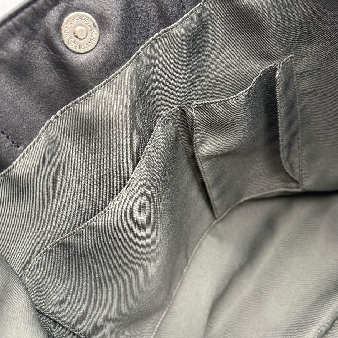 【未使用級】イヤパピヨネ ワイドテープ レザートートバッグ L 2way A4可