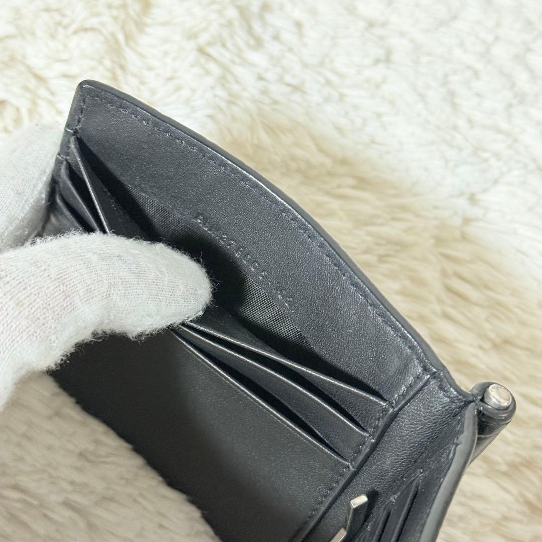 ⭐️専用⭐️　サンローラン　クロコ型押し　マネークリップ　ブラック　レザー