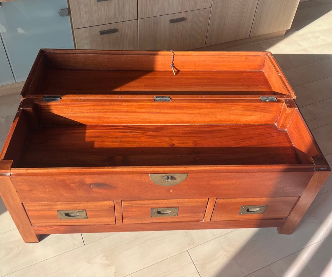 アンティーク調ボックスチェストベンチ H45✖️W99.2✖️D29.2