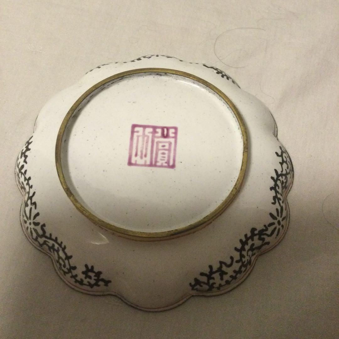 中国清朝輸出用七宝焼の小皿