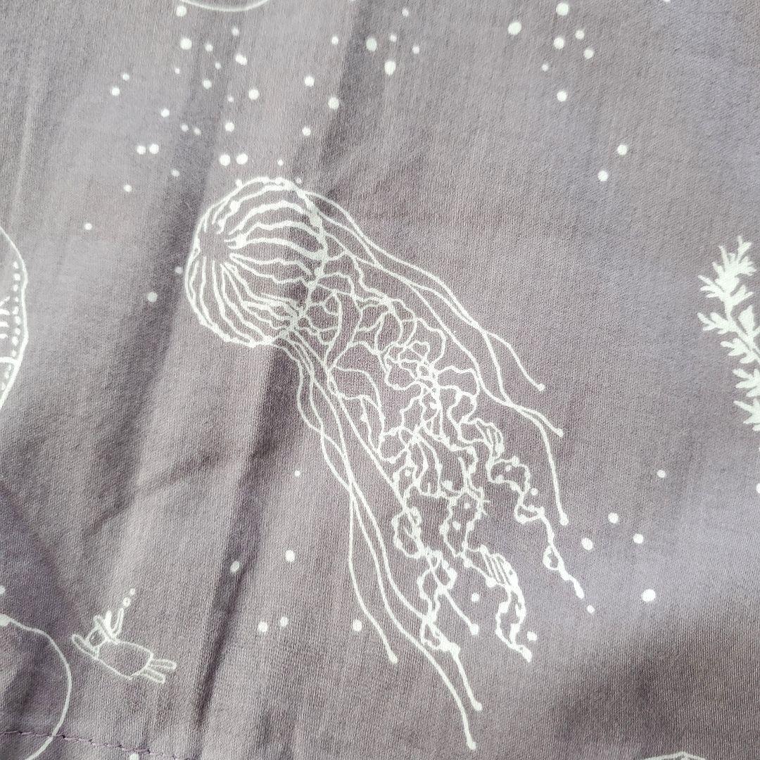 美品 マーブルシュッド Diving コットンサテンブラウス グレー ワイド