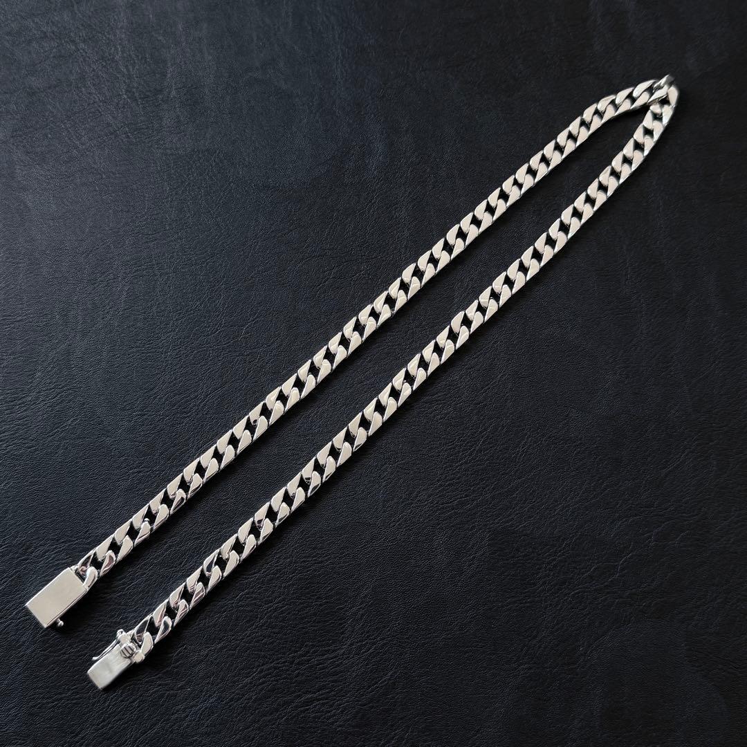 鑑定書付き 50cm シルバー925刻印あり 喜平チェーン ネックレス 重厚