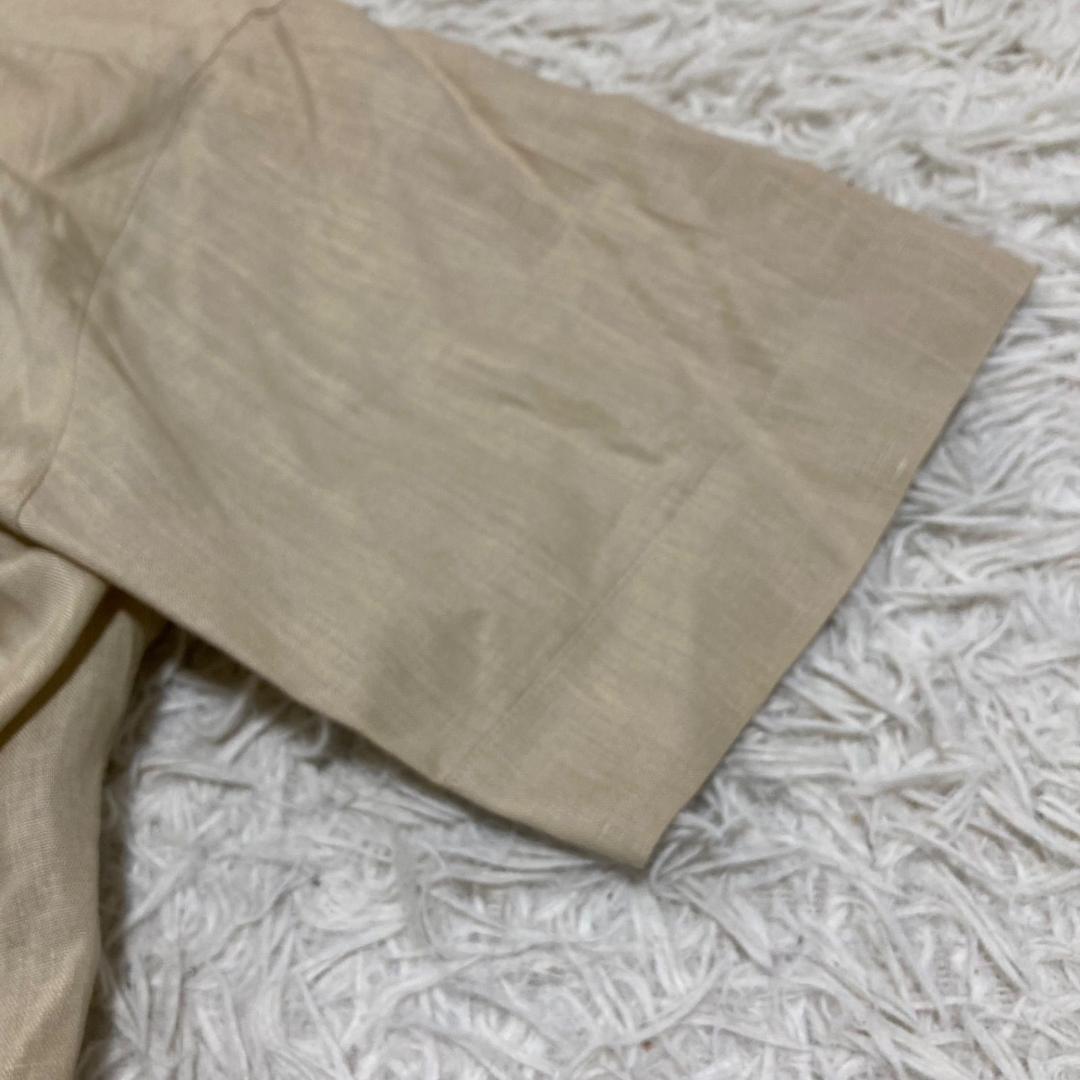 シャネル ヴィンテージ リネン ダブル 金ボタン ココマーク シャツ 38 M