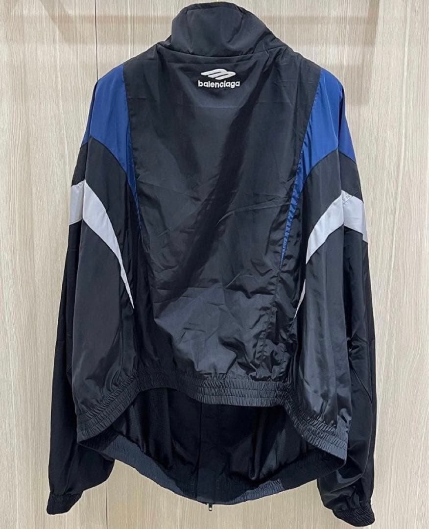 美品バレンシアガ  オフショルダートラックジャケットブルゾン M