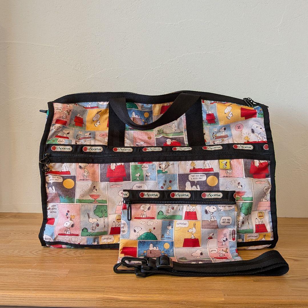 【未使用美品】2wayレスポートサック×スヌーピーボストンバッグ　ポーチ付き
