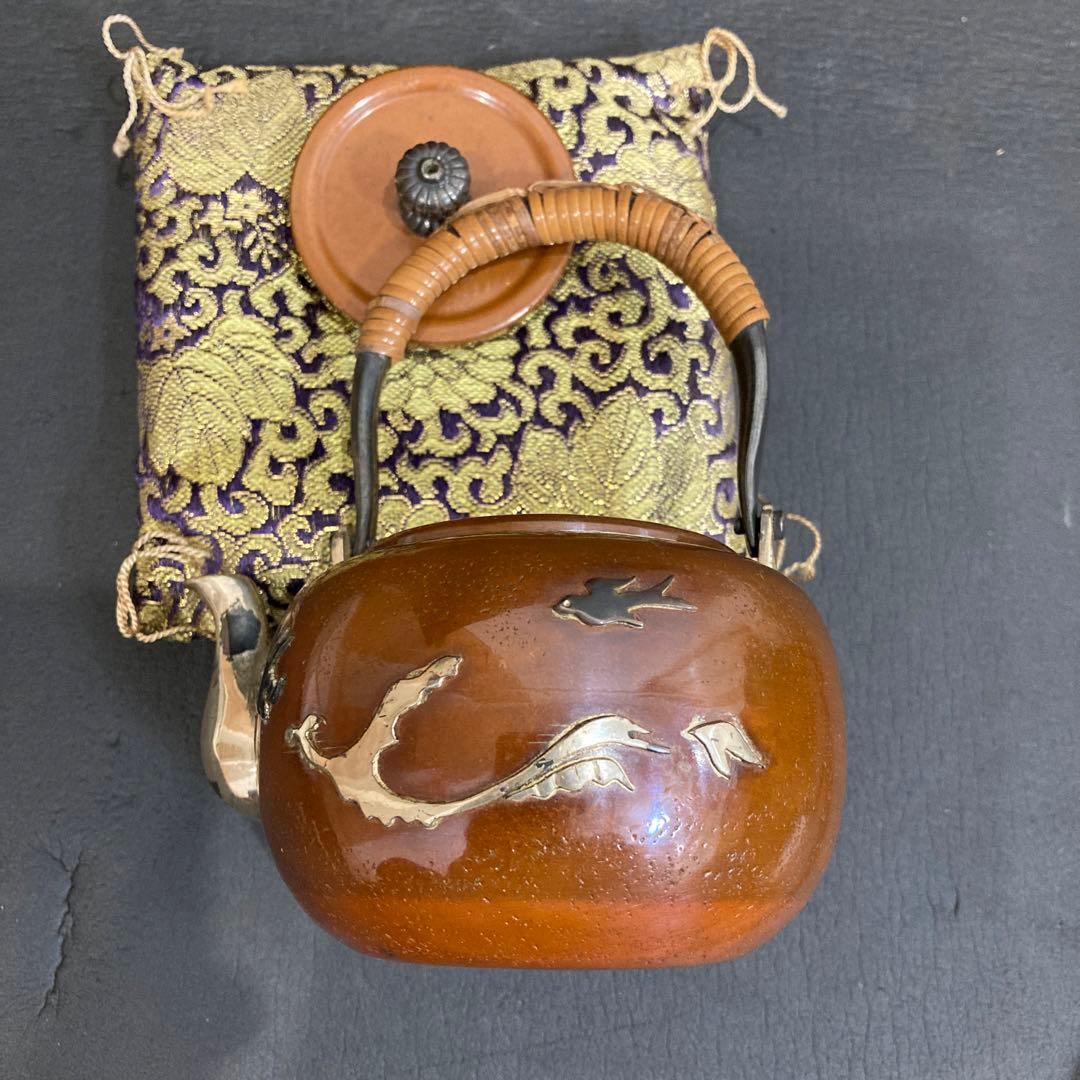 鉄瓶　鉄ビン　急須　宗浩　銀　銅