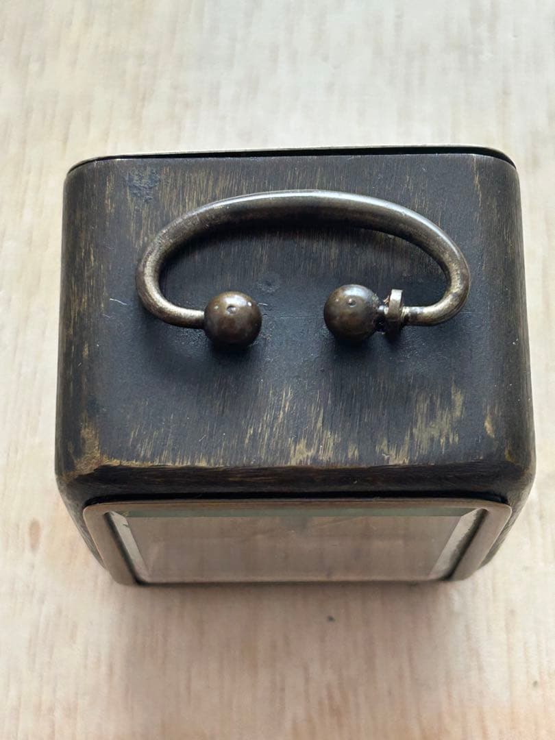 ヴィンテージ角型時計 金色文字盤ブロンズ ジャンク品