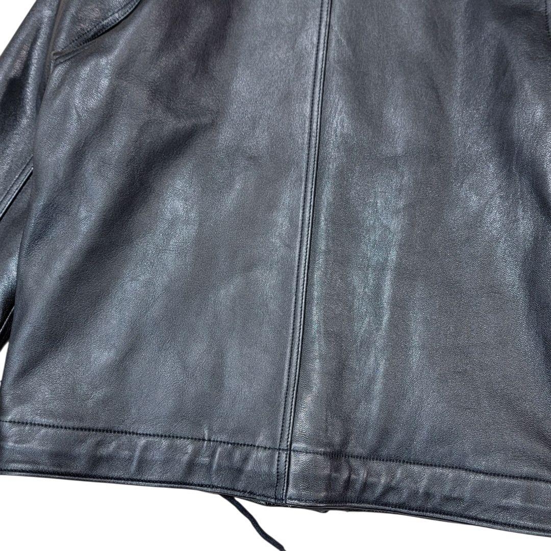 新品 定価11万 アルファ ALPHA レザー N-1 デッキジャケット 黒