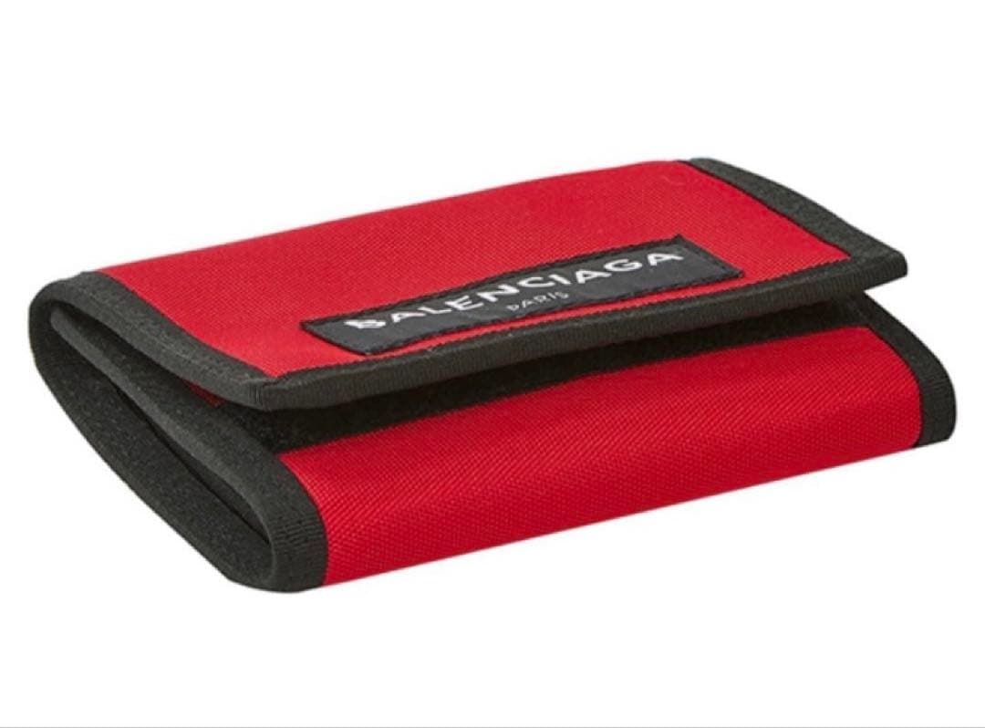 BALENCIAGA 三つ折り財布 レッド　値下げ
