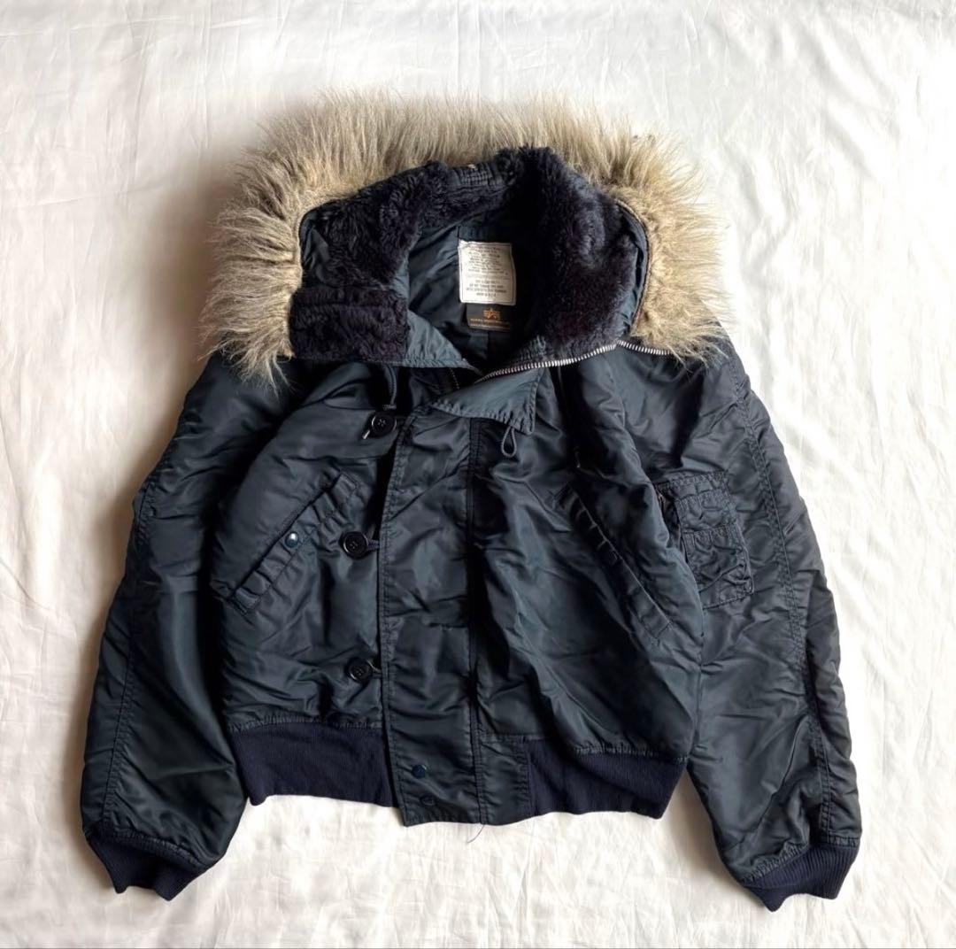 アルファインダストリーズ　N-2B フライトジャケット　USA製　ネイビー　M