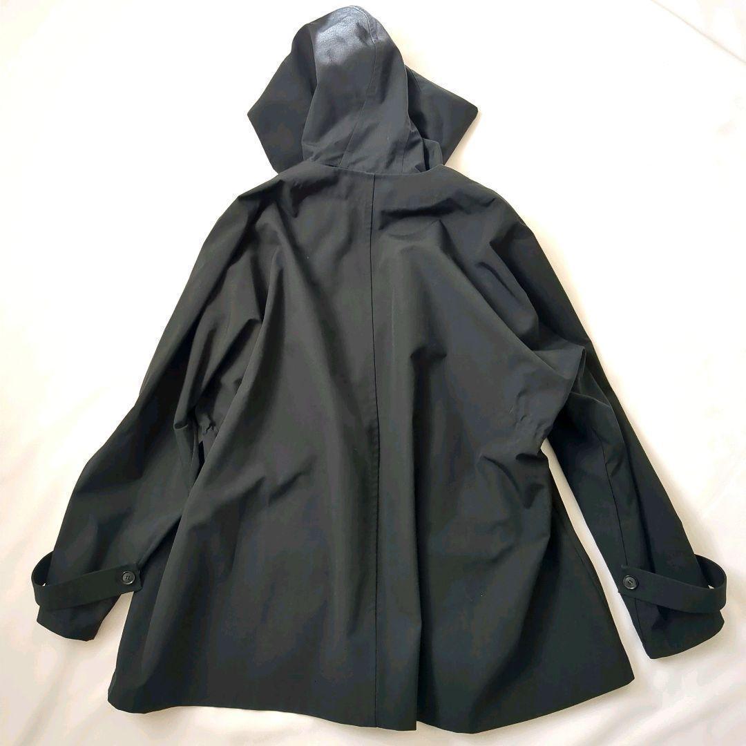 VACHEMENT│2wayフーデッド ショートコート ノーカラー ブラック