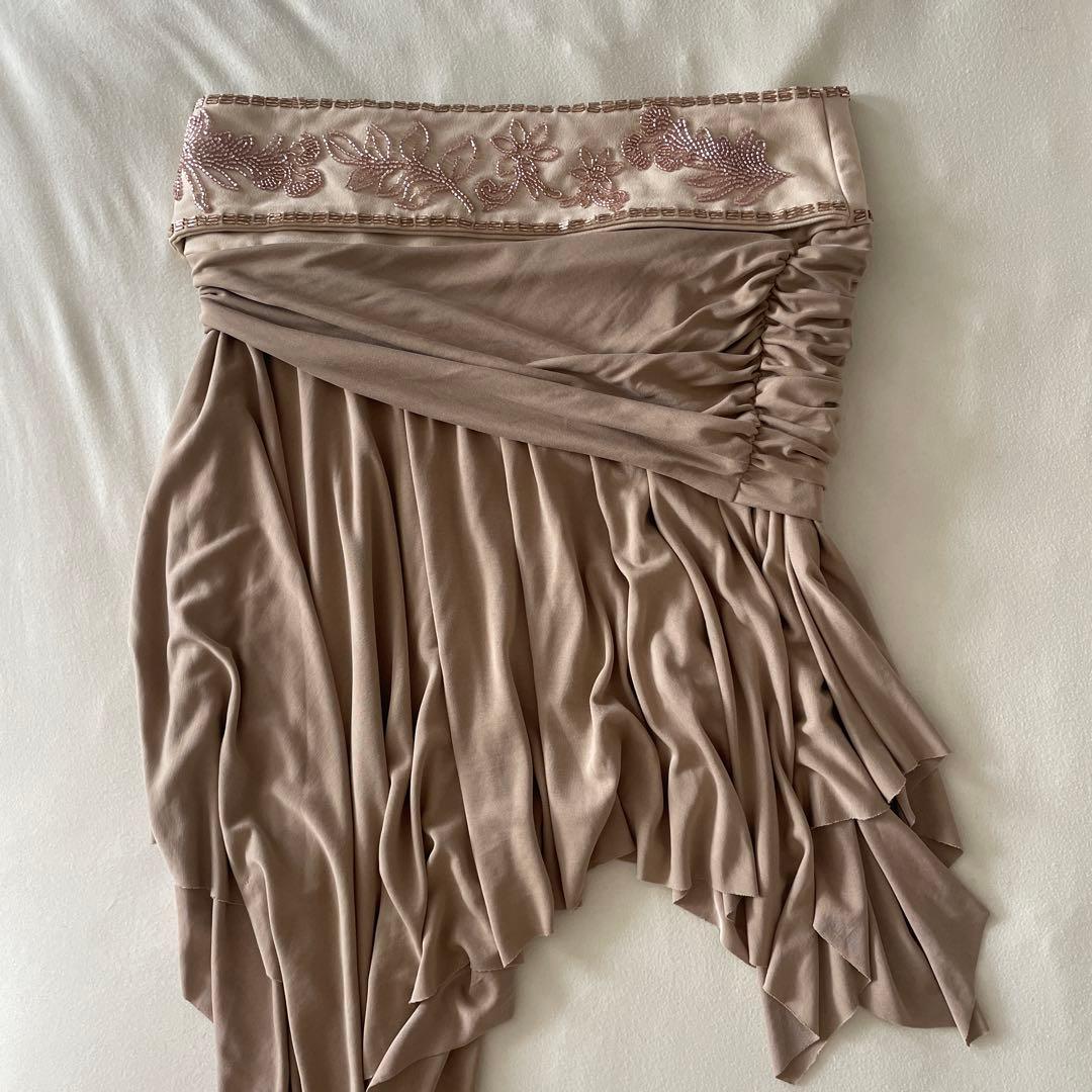 【sculptor】Beaded jersey skirt