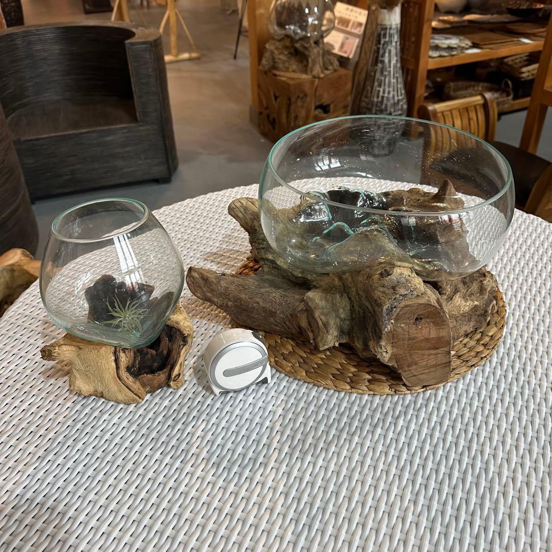 【訳あり】バリ島流木ガラスw40×d32×h20cm 通常33,000円がなんと