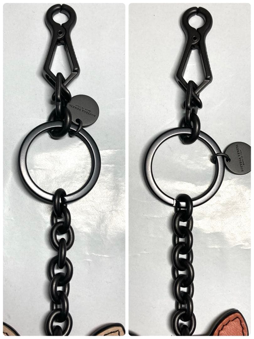 美品　ボッテガヴェネタ　レザー　猫　キャット　キーホルダー　チャーム　箱付き