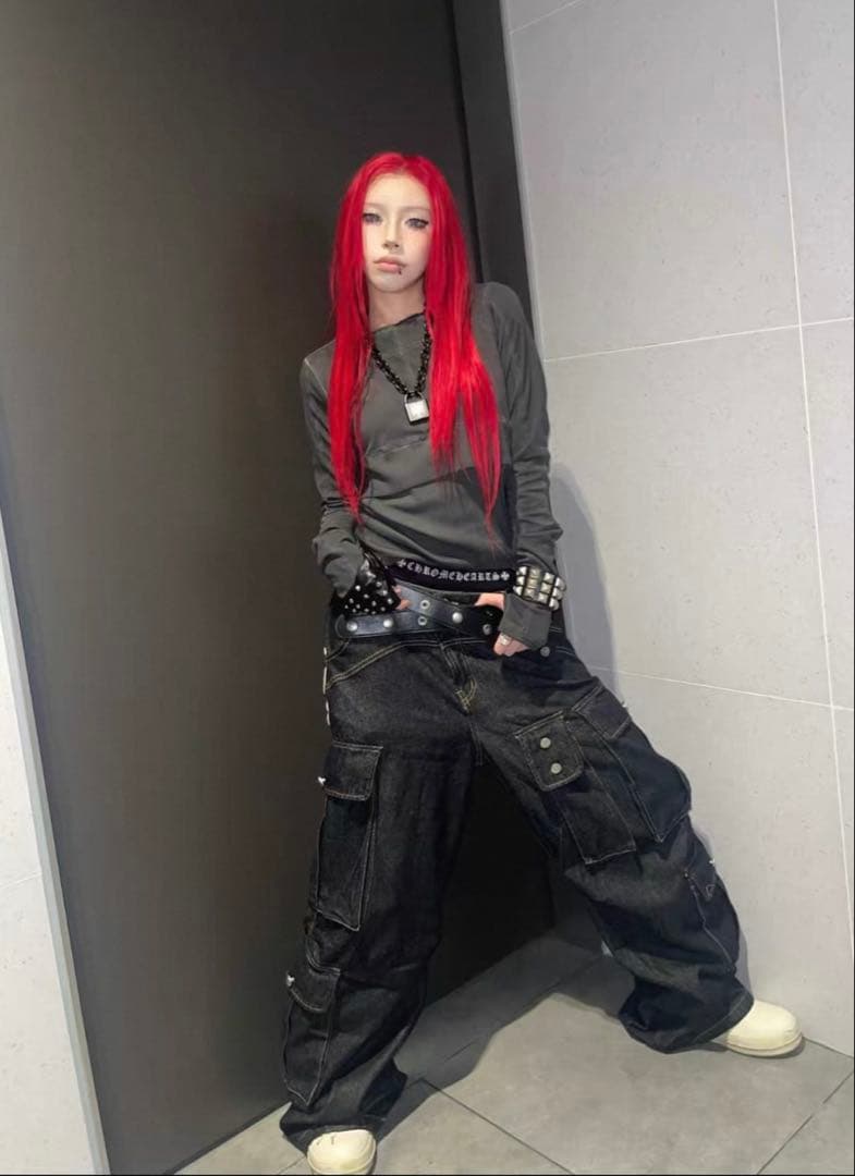 ロングカットソー　長袖　ロングスリーブ　モードストリート