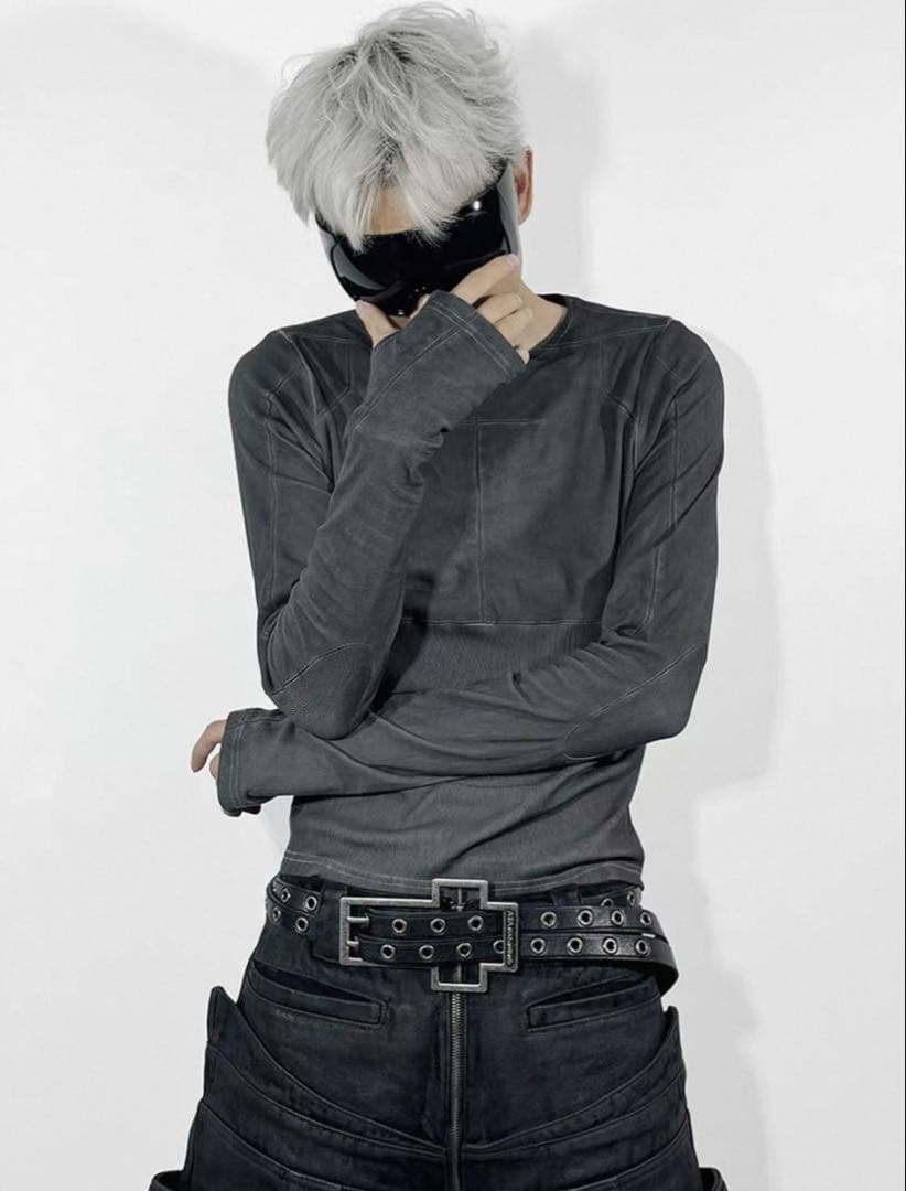 ロングカットソー　長袖　ロングスリーブ　モードストリート