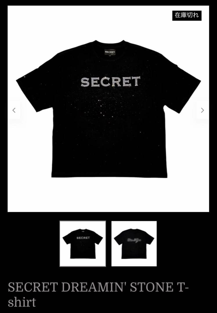 【入手困難】Yvng Patra着用 SECRET STONE T-shirt