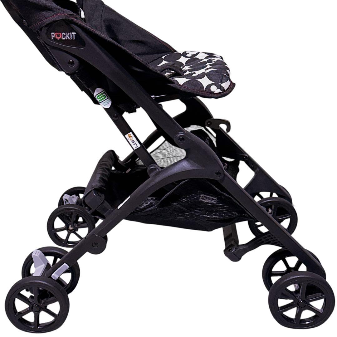 限定 廃盤【極美品】ポキット ディズニー ミッキーマウス 折りたたみ ベビーカー