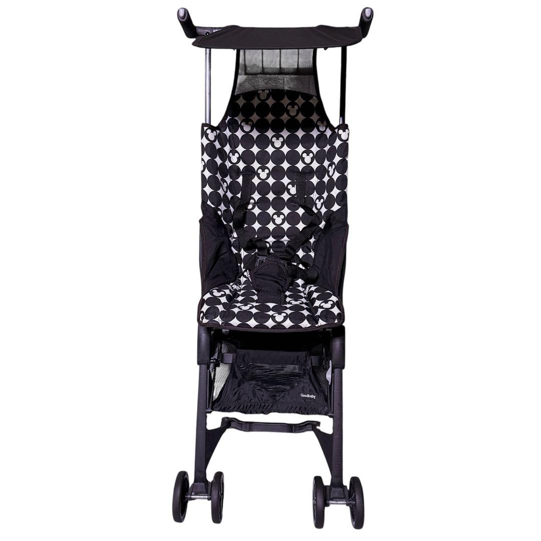 限定 廃盤【極美品】ポキット ディズニー ミッキーマウス 折りたたみ ベビーカー