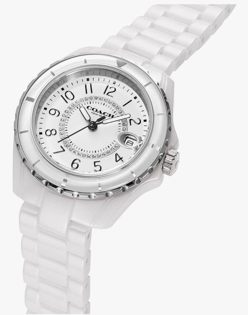 [コーチ] 腕時計 Preston 白文字盤 セラミックベルト 【正規輸入品】
