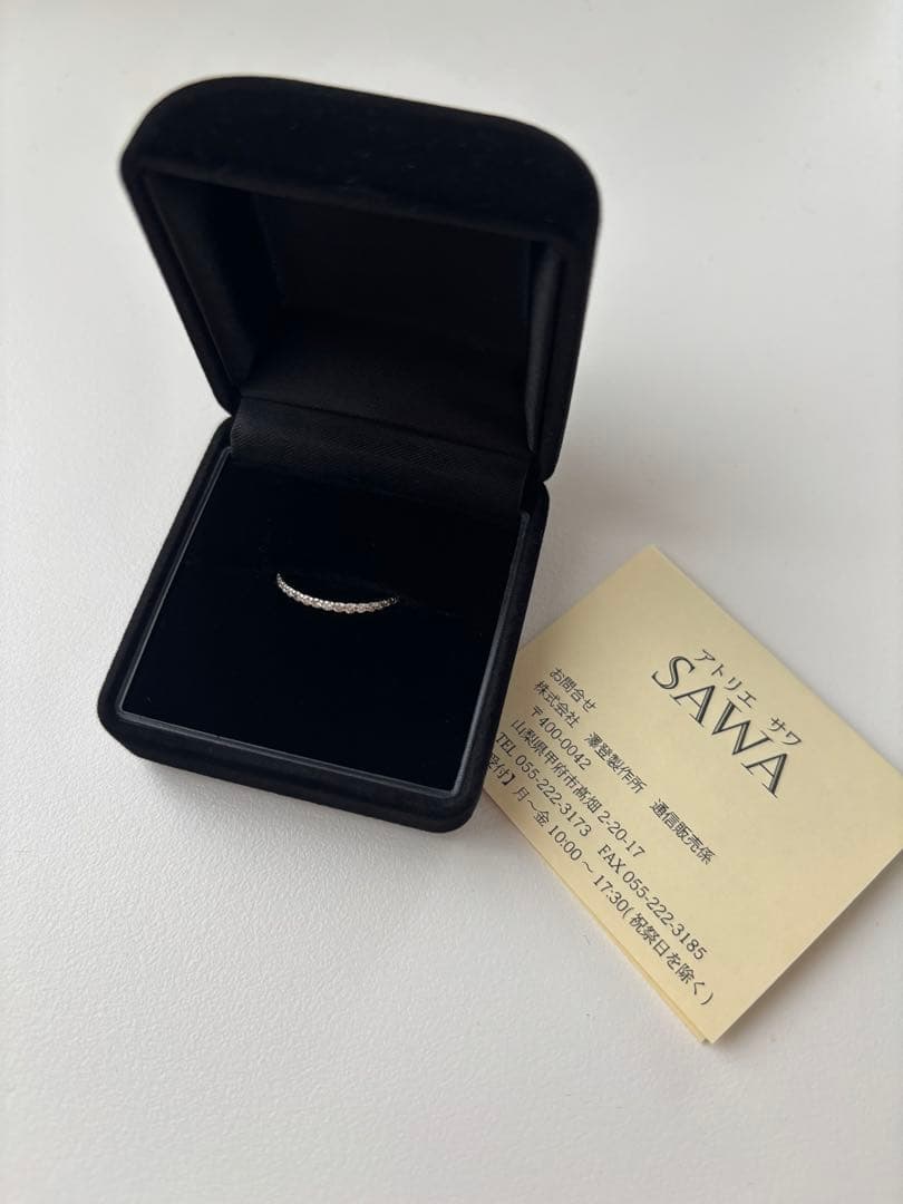 うさぎ様　アトリエSAWA ハーフエタニティリング K10 WG 10号