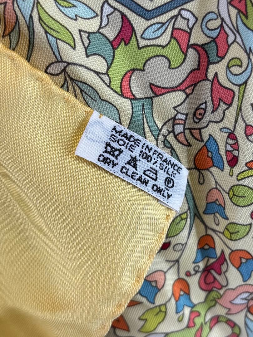 フランス製 HERMES シルク 絹 大判 スカーフ ヴィンテージ オールド