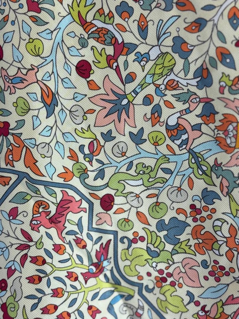 フランス製 HERMES シルク 絹 大判 スカーフ ヴィンテージ オールド