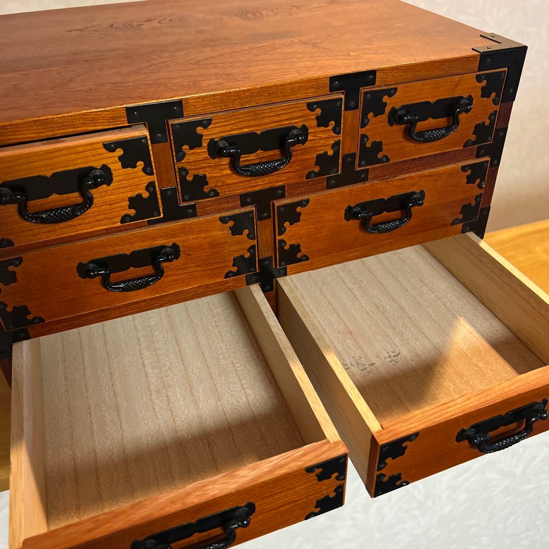 木製 8杯 小箪笥 小引出し 小物入れ ミニタンス 民芸家具 アンティーク