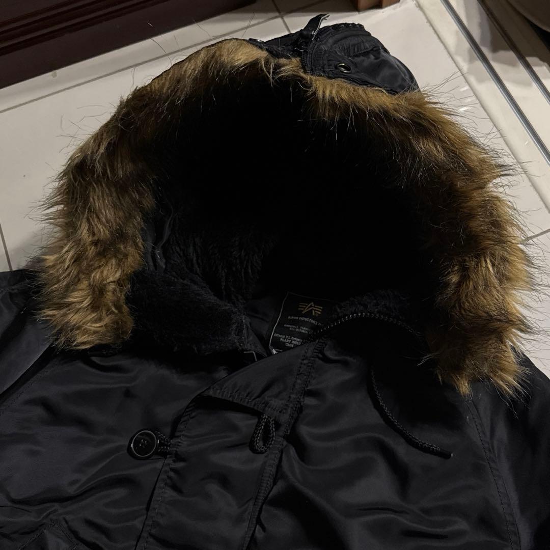 00's ALPHA社 N-2B フライトジャケット ブラック ミディアム 短丈