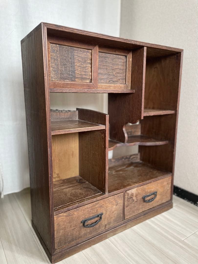 茶箪笥 古い 飾り棚 道具棚