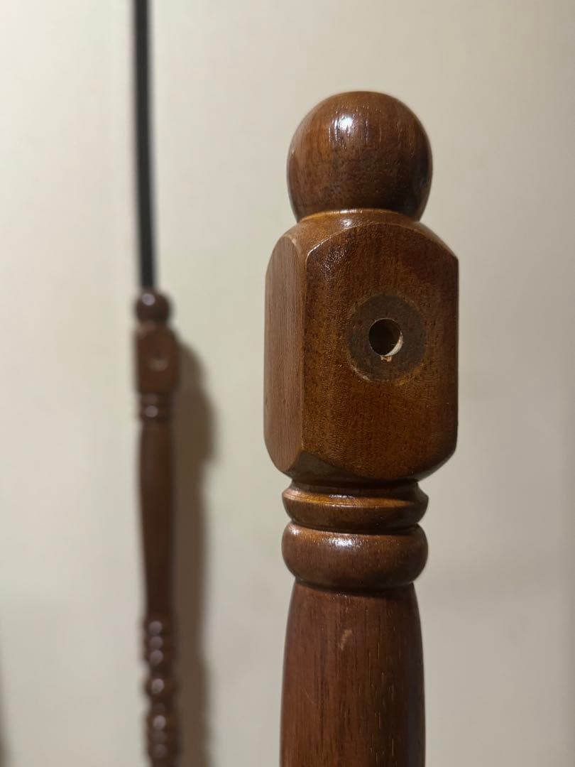 英国クラシック 北欧レトロ 木製 脚付き スタンドミラー 全身鏡 古家具　猫脚