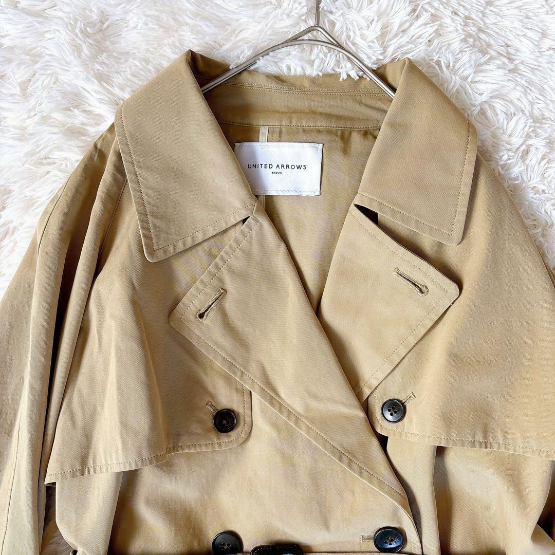 ユナイテッドアローズ　トレンチコート　ロング丈　ベージュ　ベルト　サイズ36